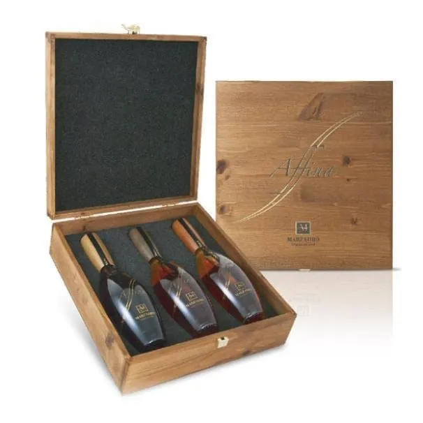 DISTILLERIA MARZADRO CONFEZIONE GRAPPA AFFINA 3 BOTTIGLIE DA 350 CL IN CONFEZIONE REGALO