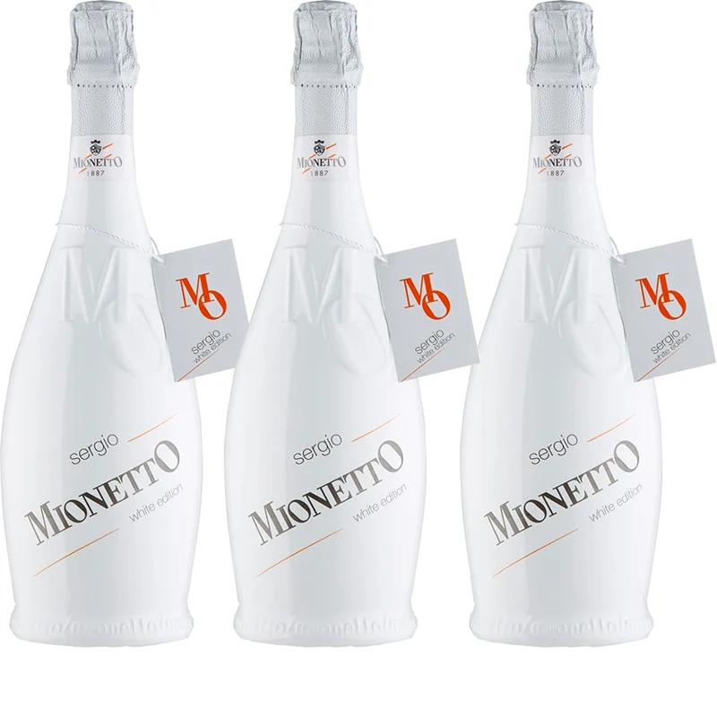 Spumante Extra Dry | Sergio Mionetto Mo White Edition | 3 Bottiglie 75Cl | Bollicine Italiane | Aperitivo | Idea Regalo