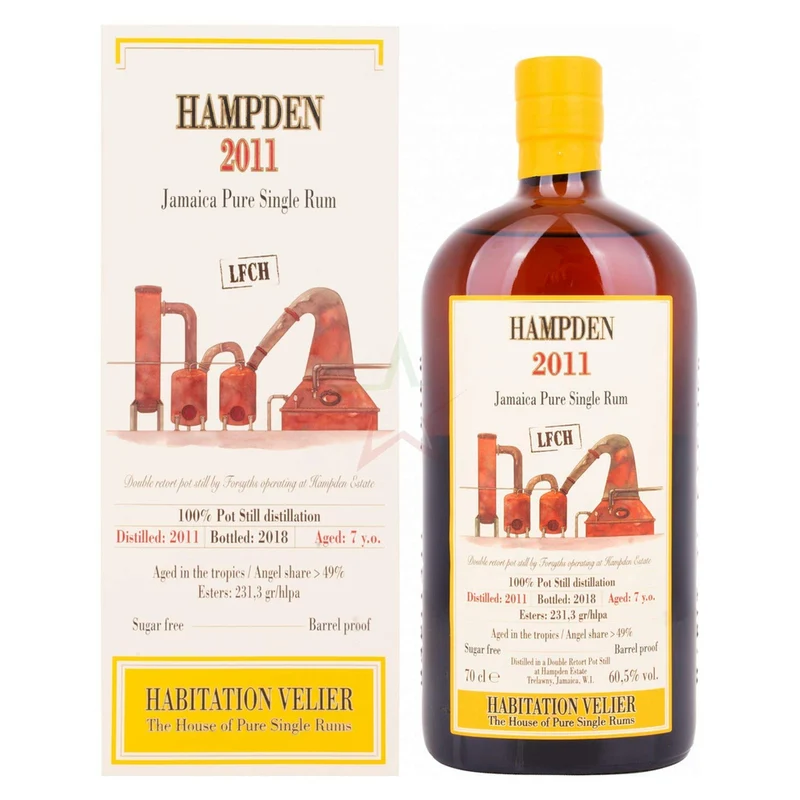 Habitation Velier HAMPDEN LFCH Jamaica Pure Single Rum 2011 60,5% Vol. 0,7l in Giftbox