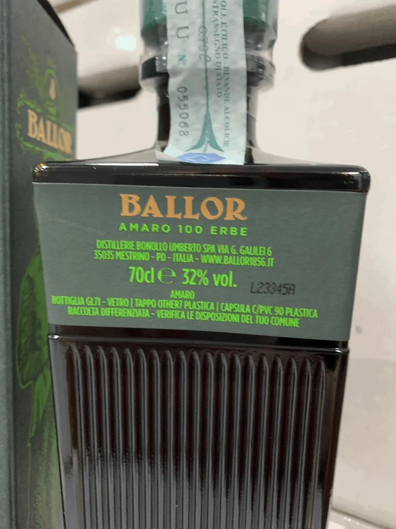 BALLOR AMARO 100 ERBE AMARO DI HENRY 70 CL