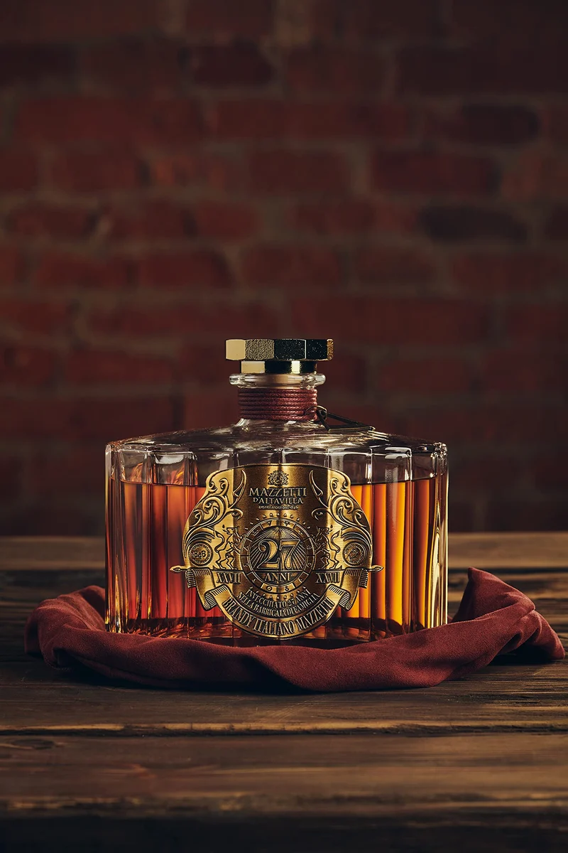 BRANDY ITALIANO MAZZETTI 27 ANNI IN CASSETTA LEGNO 43° 70 cl
