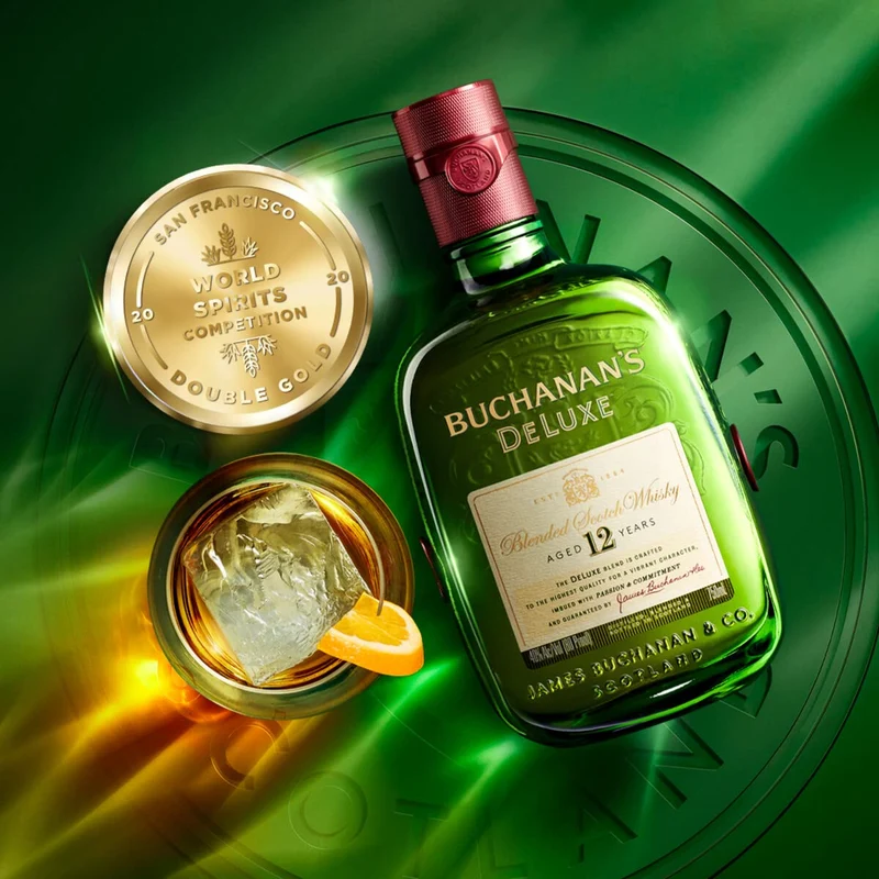 Buchanan's Deluxe - Whisky scozzese miscelato invecchiato 12 anni, 1 L