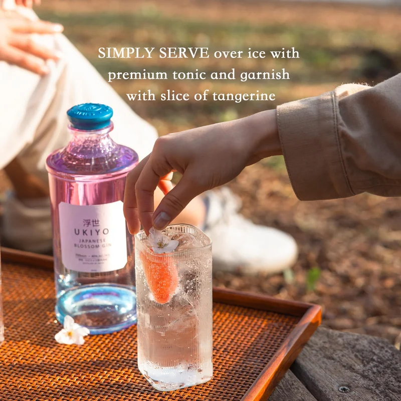 Ukiyo Japanese Blossom Gin 40% Vol. 0,7l