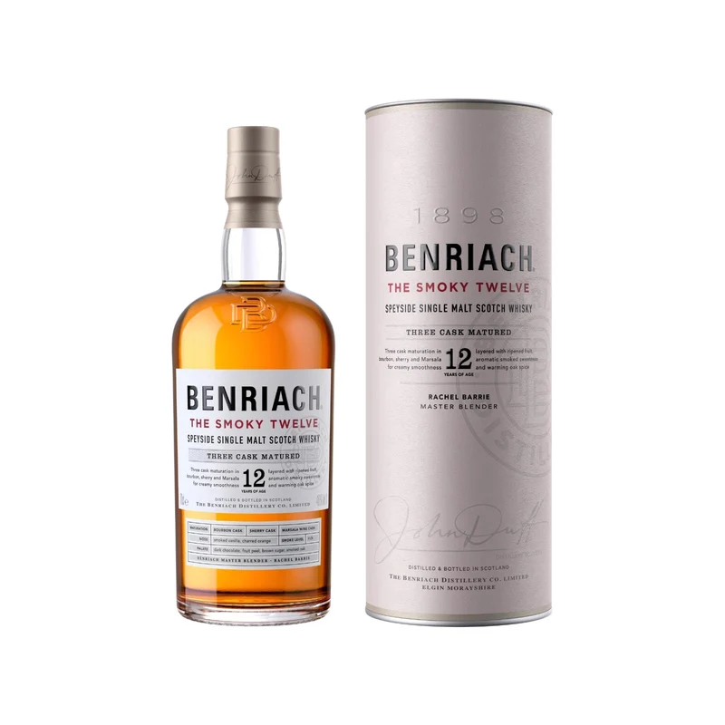 BenRiach The Smoky Twelve Single Malt Scotch Whisky - 700 Ml