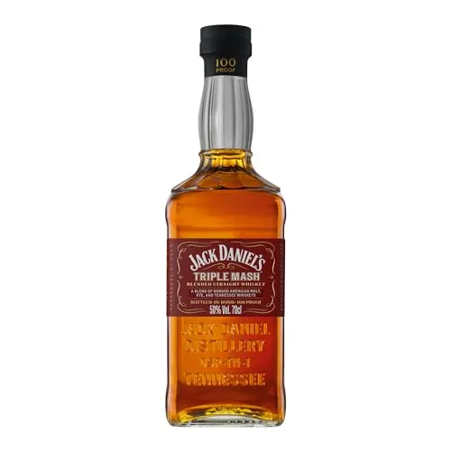 Jack Daniel’s Triple Mash - Whiskey Premium miscelato, nato dal legame di tre Whiskey premium.Note di miele, malto d’orzo e rovere morbido. Vol. 50% - 70cl
