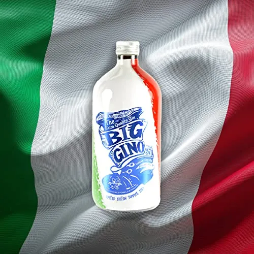 Big Gino - Gin Da 1l Limited Edition Europei 2021- Gin Dolce Profumato Con Note Di Ginepro, Pomelo E Bacche Di Pimento. Ottimo Gin Per Cocktail Esotici, Pestati E Ricchi Di Frutta.