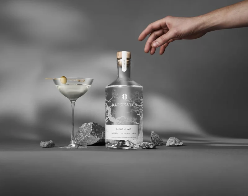 Bareksten Double Gin 43% 700ml Made in Norway Bottiglie numerate