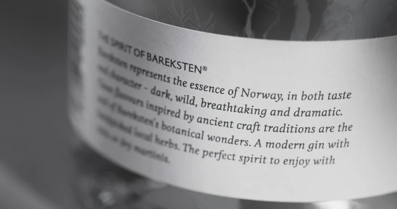 Bareksten Double Gin 43% 700ml Made in Norway Bottiglie numerate