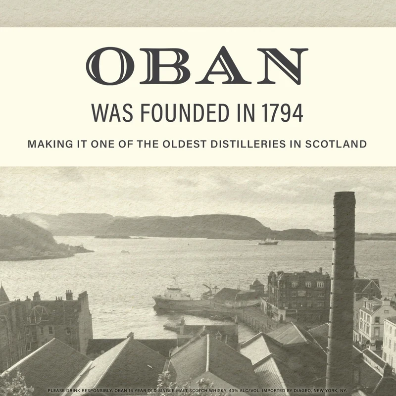 Oban 14 Anni Single Malt Scotch Whisky con Astuccio - 700 ml