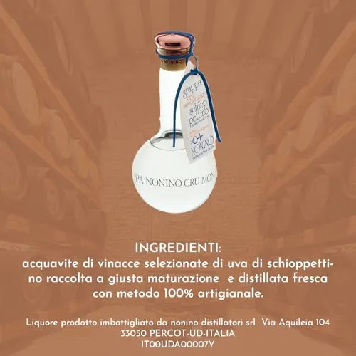 Nonino Distillerie Nonino Grappa Cru Monovitigno Imbottigliamento Manuale In Ampolle Soffiate A Mano Da Ml