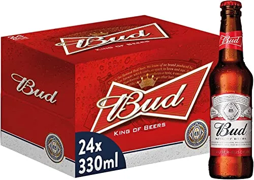 Bud, Birra Bottiglia - Pacco da 24x33cl