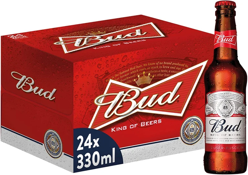 Bud, Birra Bottiglia - Pacco da 24x33cl