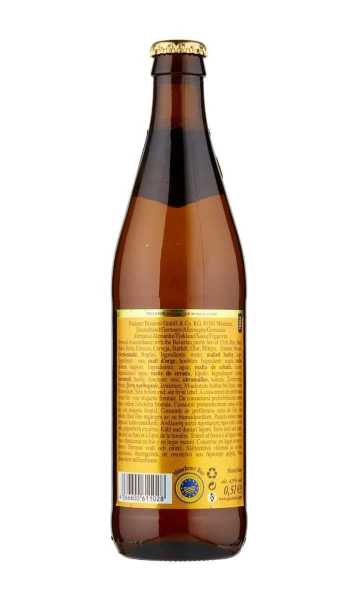 Paulaner Munchner Hell Premium Lager 33cl 4,9% vol. Confezione da 24