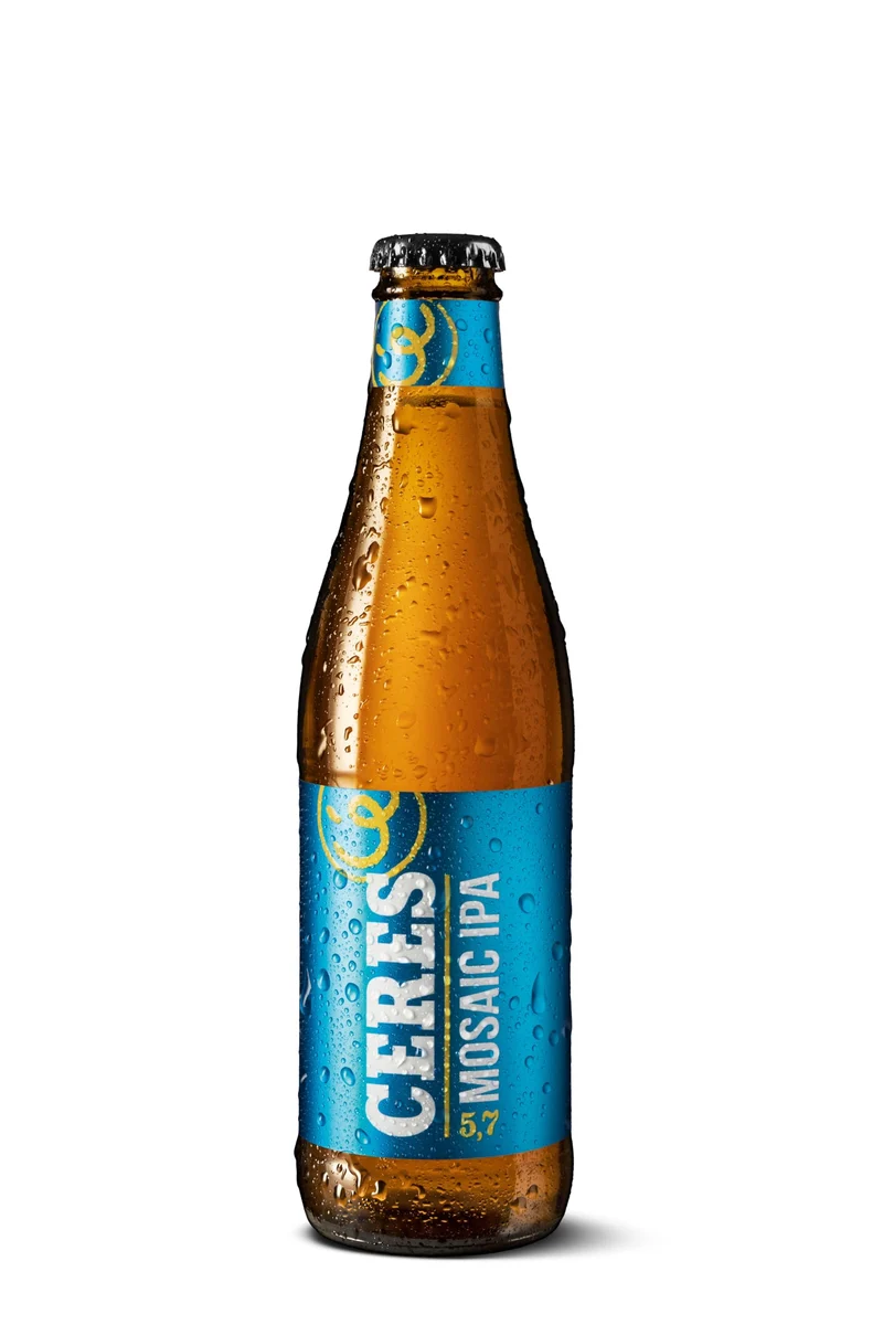 Ceres Mosaic Ipa - 24 Bottiglie da 33 cl, Birra Indian Pale Ale, Gradazione Alcolica 5,7°C, Gusto Intenso ed Armonioso, Piacevolmente Amara