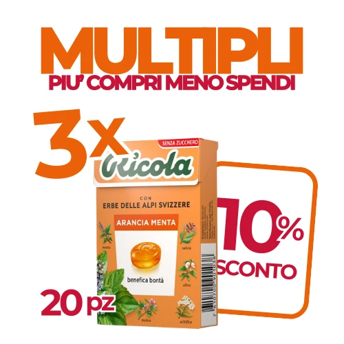 ASTUCCI CARAMELLE RICOLA GUSTO ARANCIA E MENTA