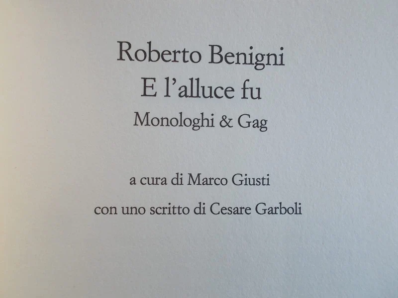 E l'alluce fu... Monologhi e gag