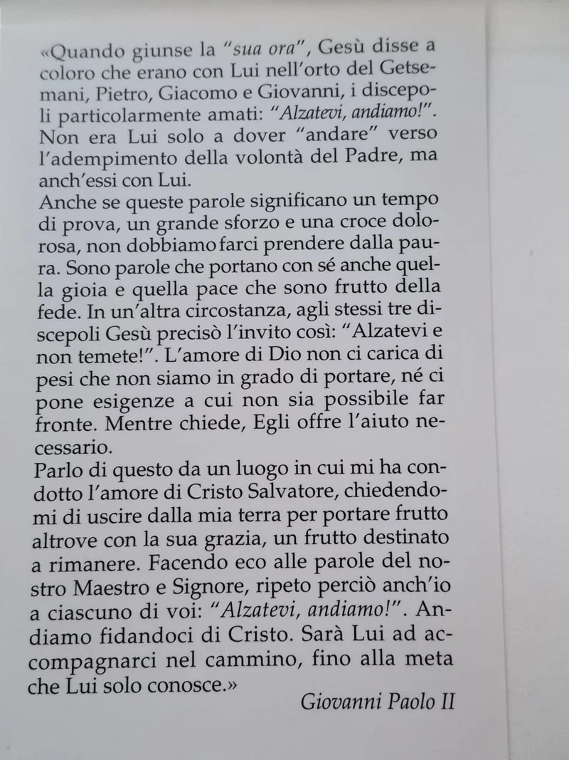 Alzatevi, andiamo!