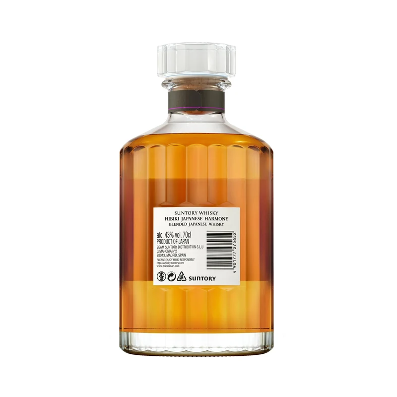 Suntory Whisky Japanese Harmony, da una Raffinata Combinazione dei Più Pregiati Whisky Selezionati, 43° Vol. - Bottiglia da 700ml