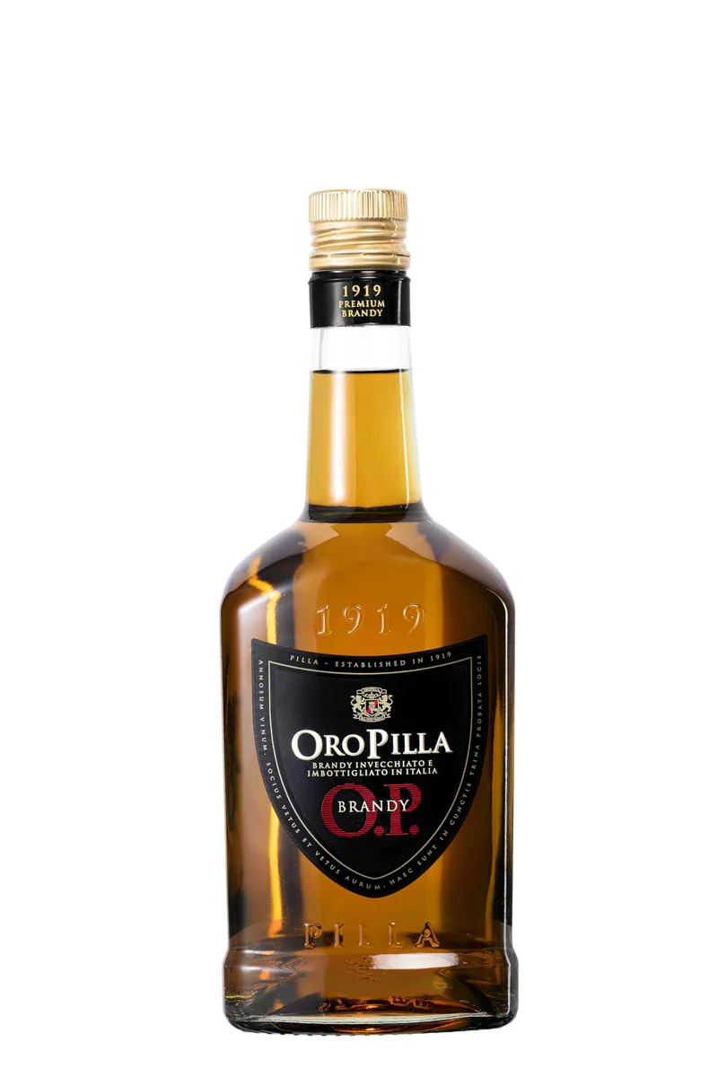 Oro Pilla 70cl- Brandy di carattere, invecchiato e imbottigliato in Italia. Gusto deciso. 38% vol.