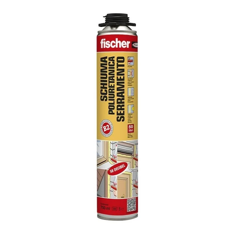 Schiuma Poliuretanica per Serramenti PUP W 750. Bomboletta 750 ml. Fischer