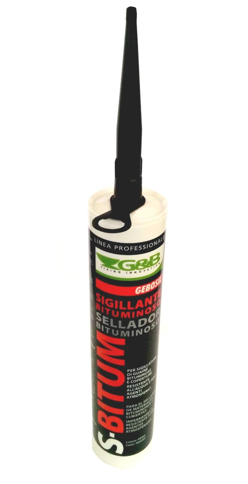 Gebosil S-Bitum sigillante adesivo bituminoso Nero 310 gr G&B