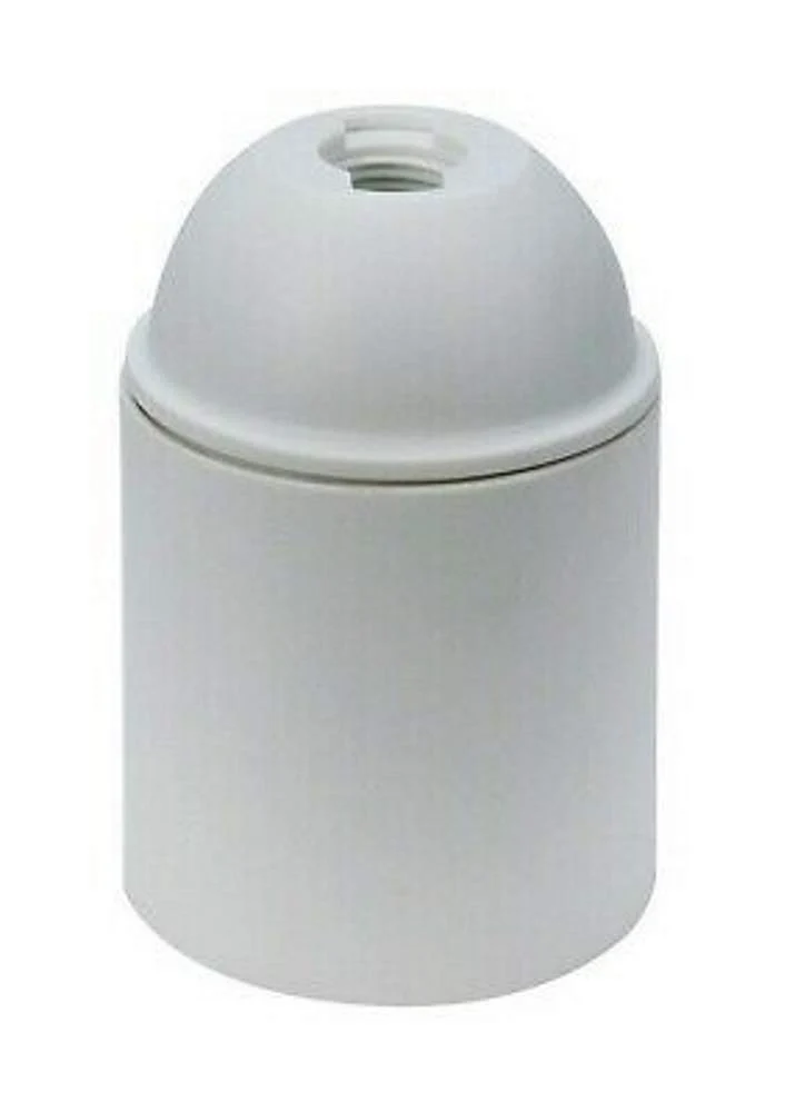LAMPO S900LBK/BI PORTALAMPADA E27 IN BACHELITE BIANCO CAMICIA LISCIA
