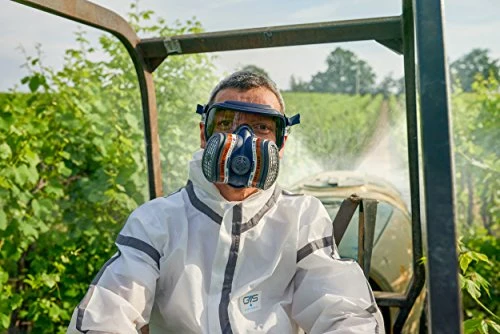 GVS SPR401 Elipse INTEGRA A1P3 semimaschera con protezione occhi e filtri sostituibili pronta all'uso M/L blu