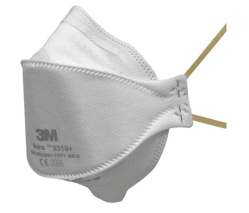 3m 9310+ FFPI Fog Mask Piega piatta maschera antipolvere, 20 pezzi
