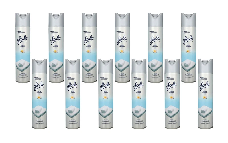 12 X GLADE silver deo spray 300ml Soft Cotton