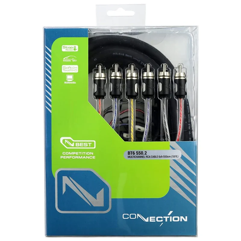 Connection BT6 550 BT Best Cavo Pre stereo RCA connettore audio 550 cm 6 canali