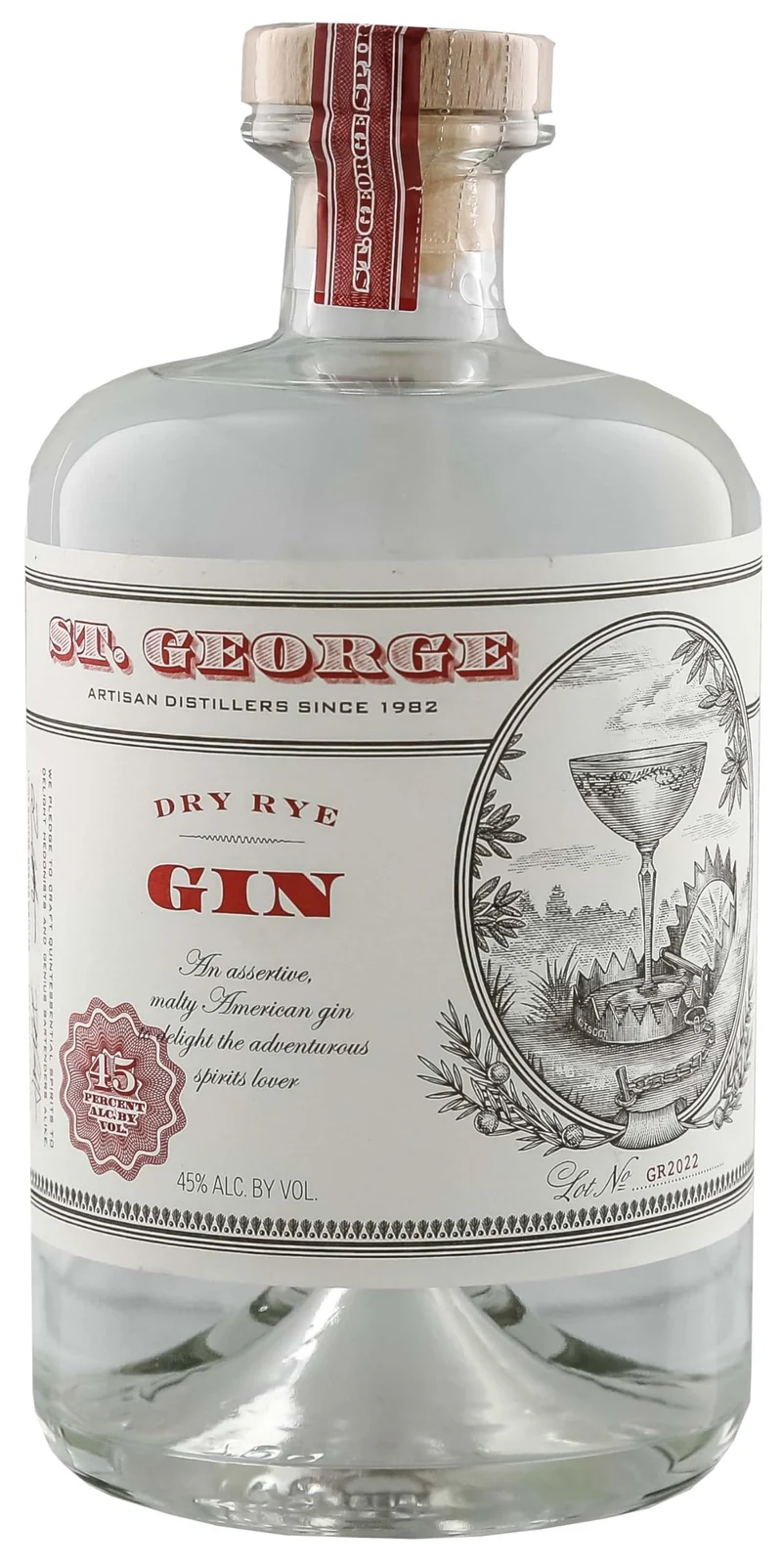 Marca Gin St. George Dry Rye 45% Cl. 70