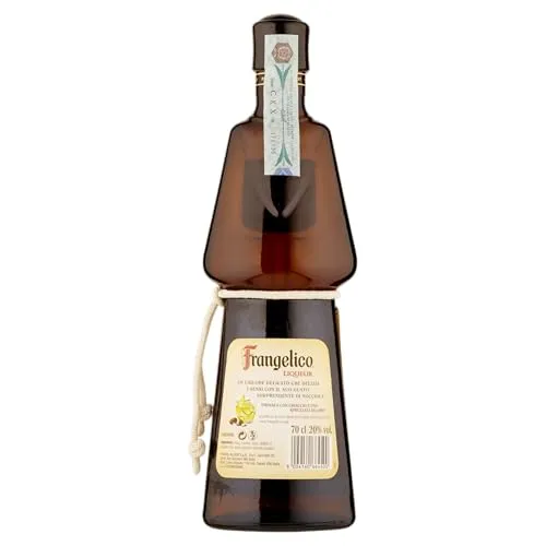 Frangelico - Liquore a Base di Nocciole con Distillati di Semi di Cacao, Vaniglia e Caffè, 20% Vol, Bottiglia in Vetro da 70 cl