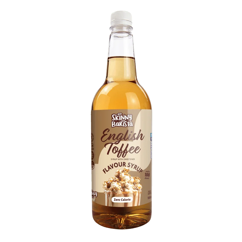 Sciroppo al gusto di toffee inglese Skinny Barista - Caffè magro senza zucchero e senza calorie - 1 litro