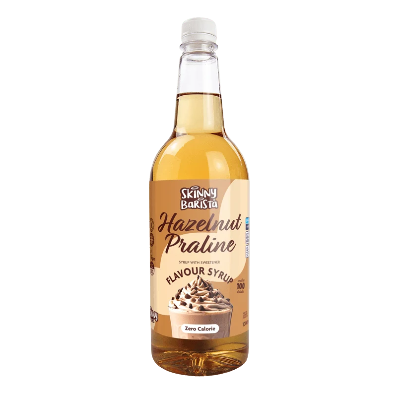 Sciroppo al gusto di nocciola Skinny Barista - Caffè magro senza zucchero e senza calorie - 1 litro