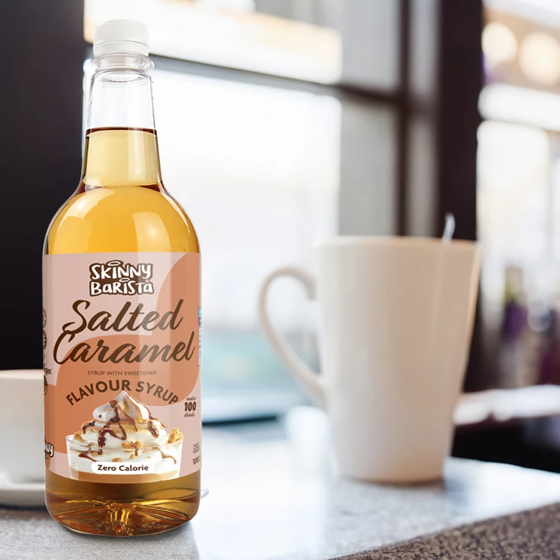 Sciroppo al gusto di caramello salato Skinny Barista - Caffè magro senza zucchero e senza calorie - 1 litro