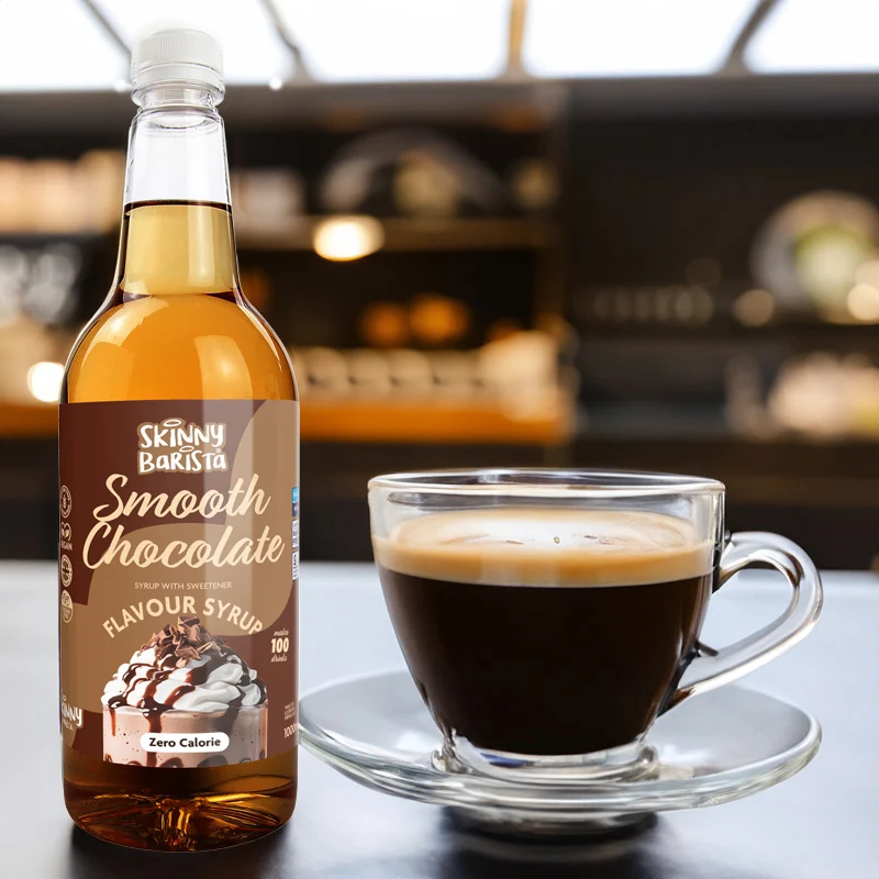 Sciroppo al gusto di cioccolato Skinny Barista - Caffè magro senza zucchero e senza calorie - 1 litro