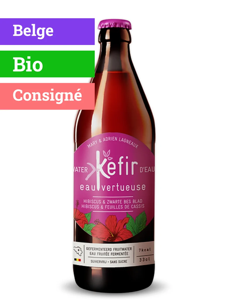 Kéfir Hibiscus & feuilles de cassis | 33cl | Bio