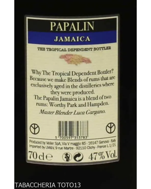 Rum Papalin Jamaica 2021 7 Years Old 47% 70cl Edizione Limitata